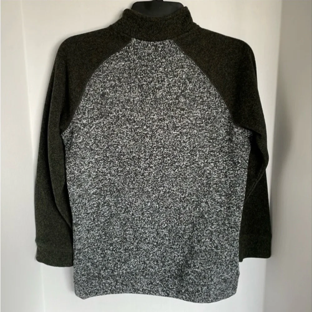Old Navy fleece quarter zip  gray & black sweatshirt  Boys XL 14-16